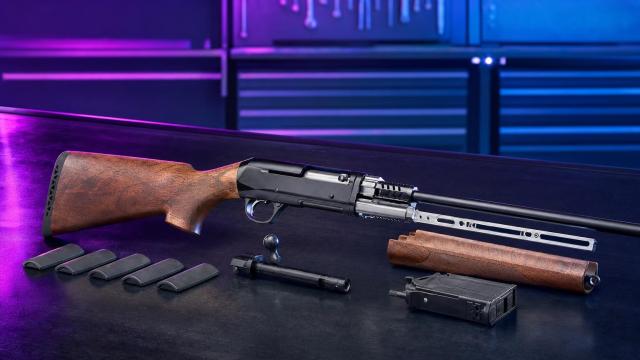 Benelli Lupo BE.S.T. s odkrytým hliníkovým šasi a dielmi nastaviteľnej pažby.